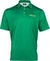 Front view of the DUDE Golf Polo, Green